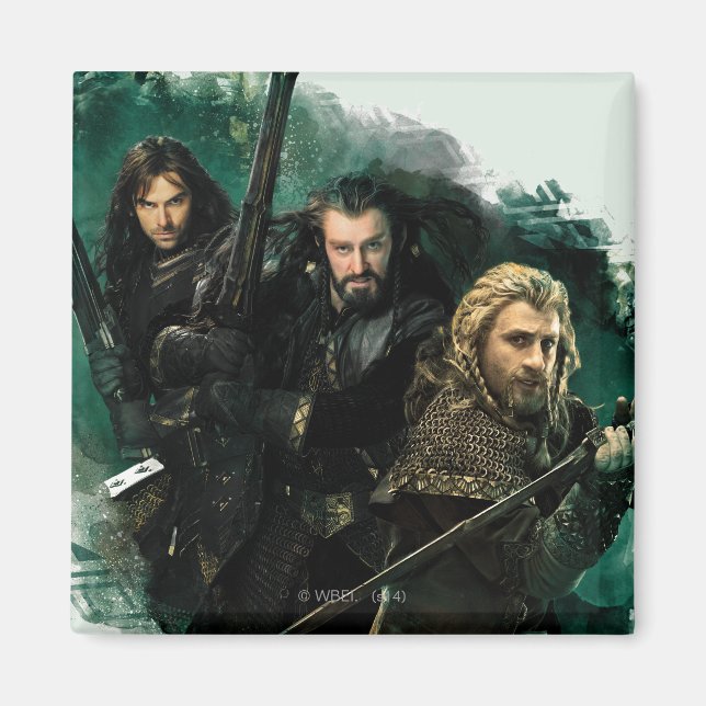 Kili, THORIN OAKENSHIELD™, & Fili Graphic Magnet (Front)