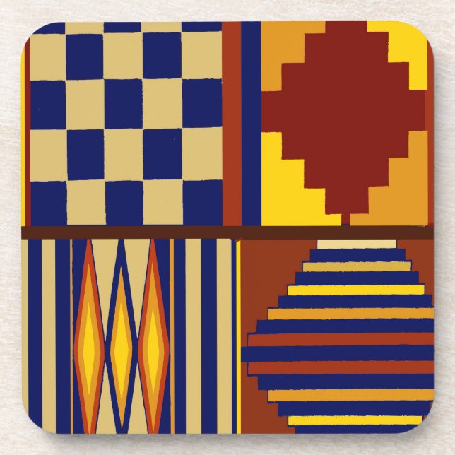 Kilim Prayer Rug design Coaster (Front)