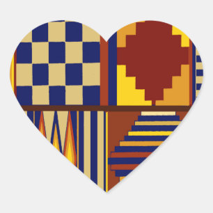 Kilim Prayer Rug design Heart Sticker