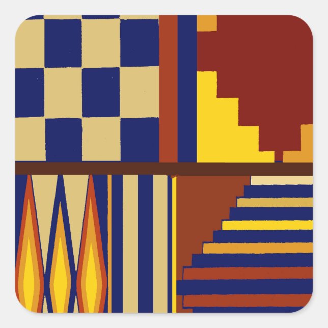 Kilim Prayer Rug design Square Sticker (Front)