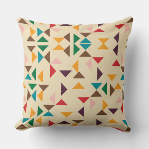 Kilim triangle pattern beige cushion