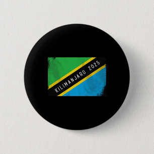 Kilimanjaro 2025 Tanzania Flag Mount Kilimanjaro C 6 Cm Round Badge