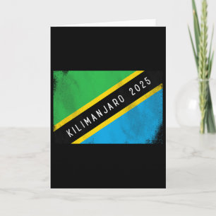 Kilimanjaro 2025 Tanzania Flag Mount Kilimanjaro C Card