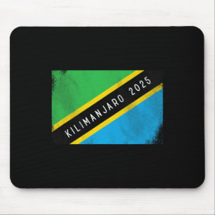 Kilimanjaro 2025 Tanzania Flag Mount Kilimanjaro C Mouse Pad
