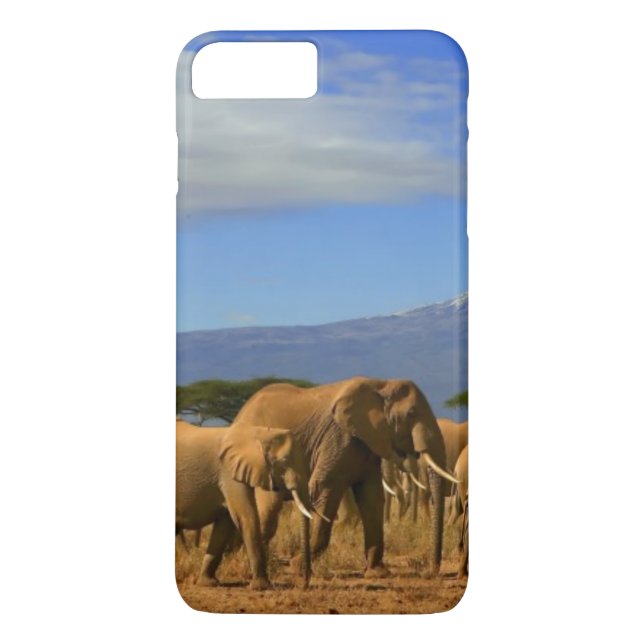 Kilimanjaro And Elephants Case-Mate iPhone Case (Back)