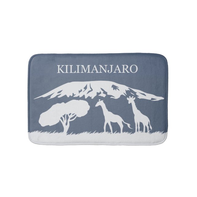 Kilimanjaro (Blue) Bath Mat (Front)