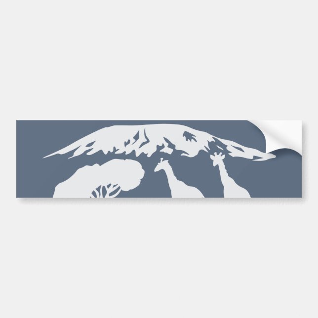 Kilimanjaro (Blue) Bumper Sticker (Front)