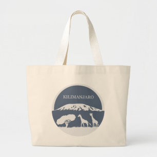 Kilimanjaro (Blue) Large Tote Bag
