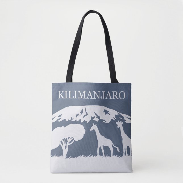 Kilimanjaro (Blue) Tote Bag (Front)