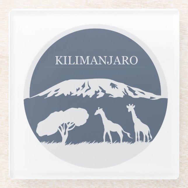 Kilimanjaro Glass Coaster (Front)