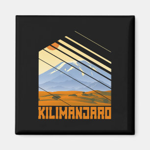 Kilimanjaro Idea Mountains Climbing Hiking Magnet