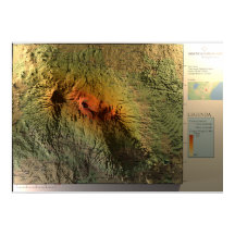 KILIMANJARO MAP Print, Value Poster Paper (Matte)
