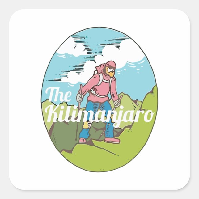 Kilimanjaro Square Sticker (Front)