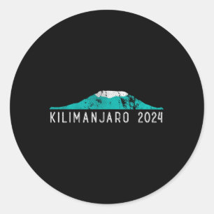 Kilimanjaro Tanzania Mount Kilimanjaro Climbers Classic Round Sticker