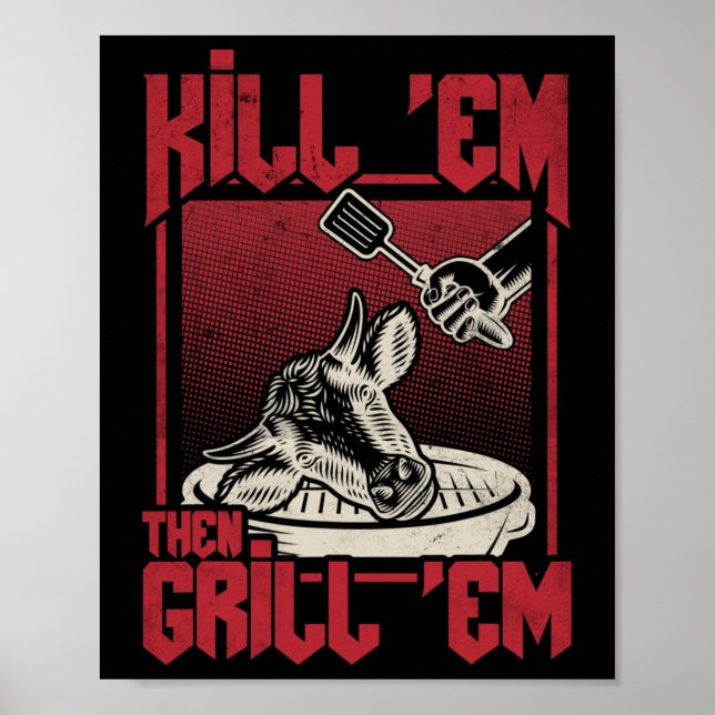 Kill Em Grill Em Bbq  Poster (Front)