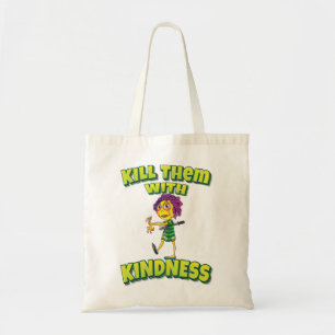 Kill Them With Kindness Yellow Zombie Girl Tote Bag