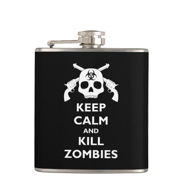 Kill Zombies Hip Flask (Front)