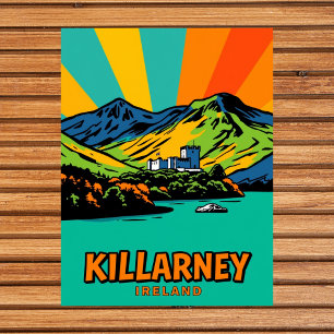 Killarney, Ireland Lake Art Travel Postcard
