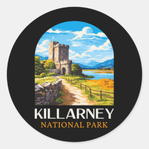 Killarney National Park Hiking Camping Outdoor Tri Classic Round Sticker