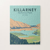 Killarney National Park Ireland Travel Art Vintage