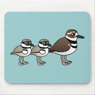 Killdeer & two chicks mouse pad
