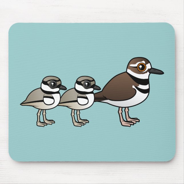Killdeer & two chicks mouse pad (Front)