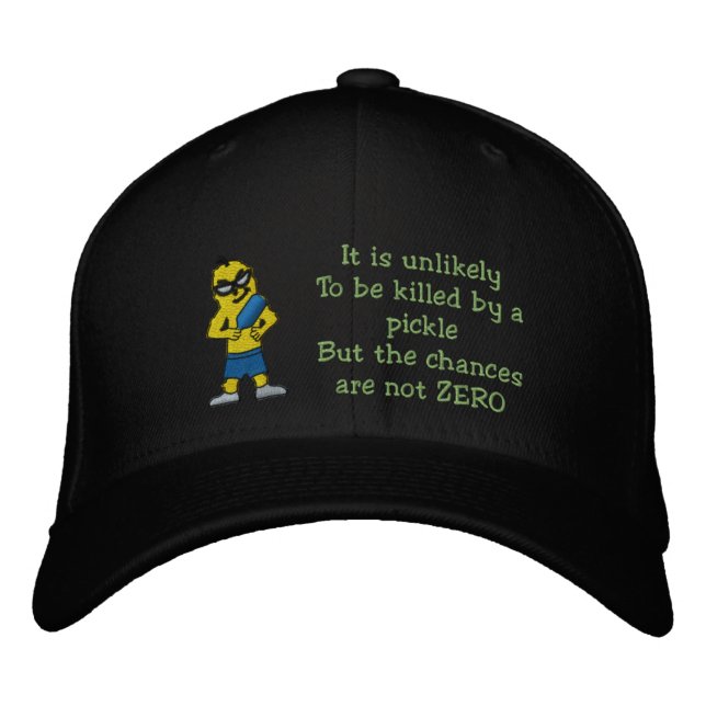 Killed by an pickle Embroidered Hat. Hat (Front)