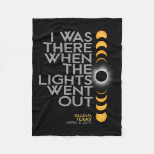Killeen 2024 Solar Eclipse 2024 040824 Eclipse Fleece Blanket