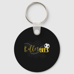 Killer Bees For Soccer Team Key Ring