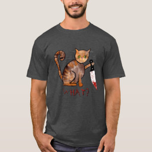 Killer Cat, Hand Painted, Cat Owner Humor  T-Shirt
