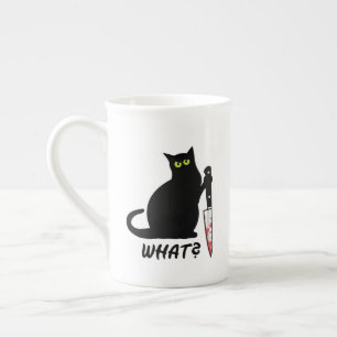 Killer Cat What? Bone China Mug