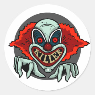 Killer Clown Classic Round Sticker