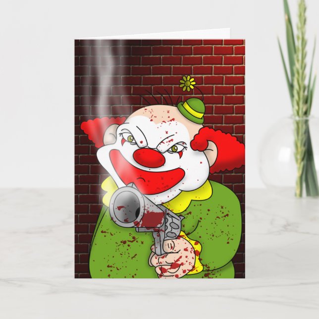 Killer Clown Greeting Card (Front)