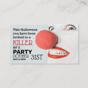 Killer Clown, Halloween Party Invitation