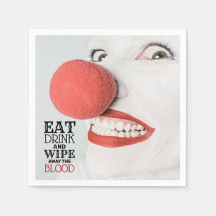 Killer Clown, Halloween Party Napkin