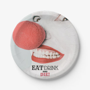 Killer Clown, Halloween Party Paper Plate