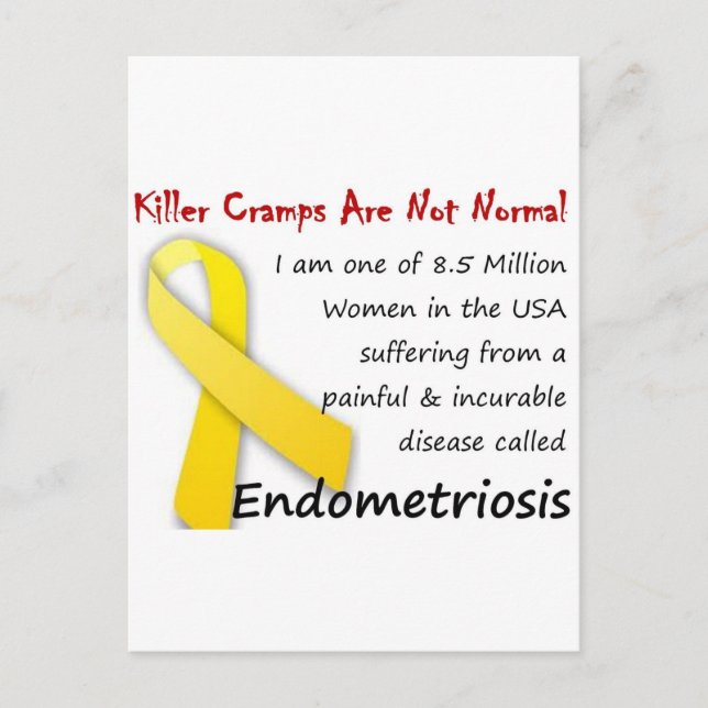 Killer Cramps are Not Normal! Postcard (Front)