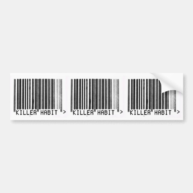 Killer Habit Barcode Bumper Sticker (Front)