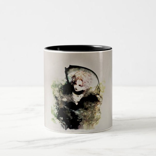 killer in neuron Two-Tone coffee mug (Center)