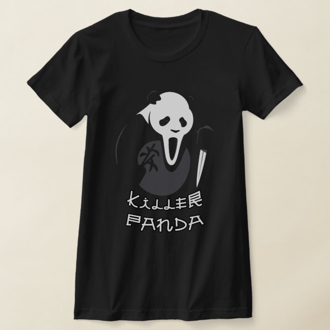 Killer Panda Cute Girls Women Halloween 2023 T-Shirt (Laydown)