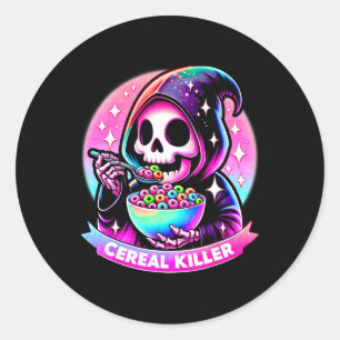 Killer Reaper Halloween Skeleton The Grim Reaper E Classic Round Sticker