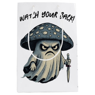 Killer 'Shroom – Spooky Ghost with Knife Medium Gift Bag