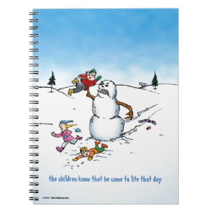 Killer Snowman Funny Cartoon Notebook