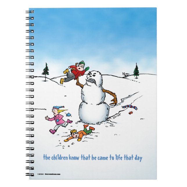 Killer Snowman Funny Cartoon Notebook (Front)