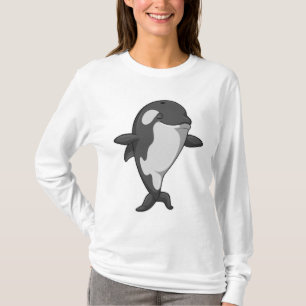 Killer whale at Yoga Fitness in Standing T-Shirt