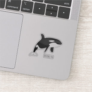 Killer whale cartoon illustration 