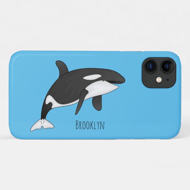 Killer whale cartoon illustration  Case-Mate iPhone case (Back (Horizontal))