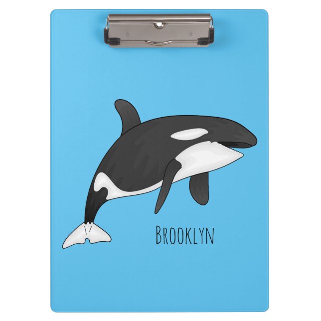 Killer whale cartoon illustration  clipboard (Front)