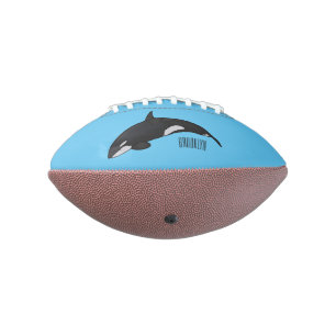 Killer whale cartoon illustration football