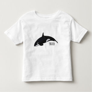 Killer whale cartoon illustration toddler T-Shirt